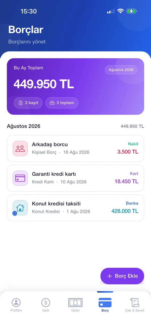 Borç Takibi
